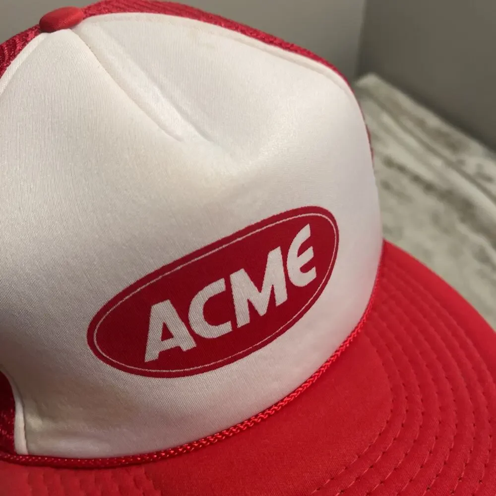 Vintage 1980’s Trucker Hat Snapback Cap ACME Rope NWOT Rare
